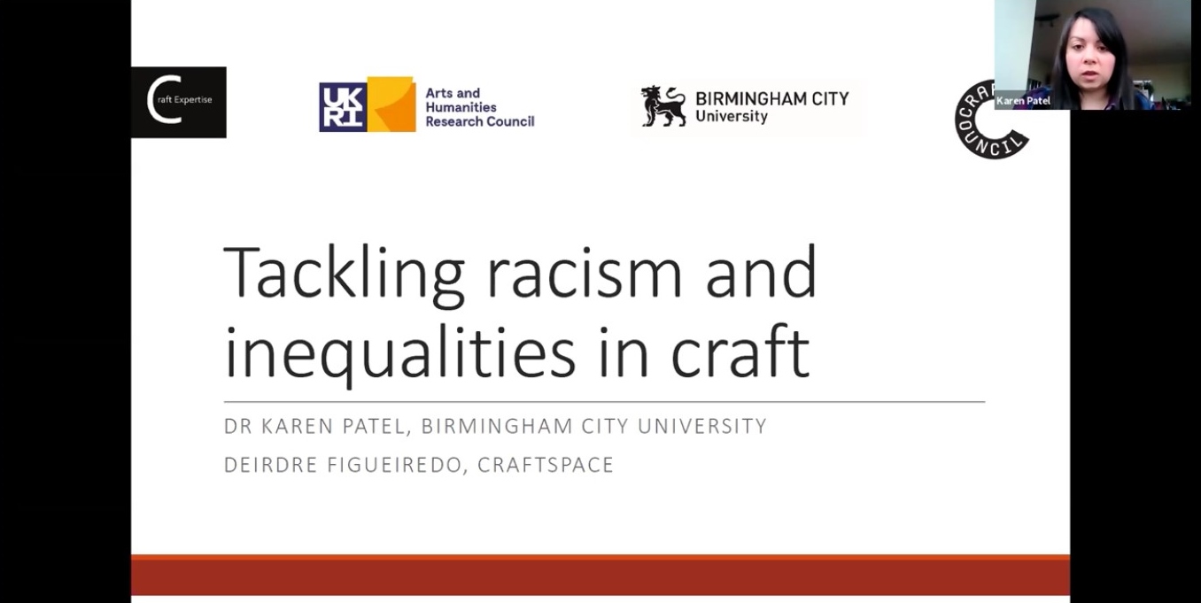 ‘Tackling racism and inequalities in craft’ event and second working paper